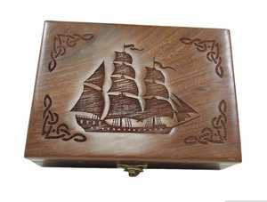 <b>Cheap</b> Premium Look Wooden Jewelry Box for <b>Rings</b>, Earrings, Necklaces and Bracelets with Natural Rustic Finish By AALIYAN IMPEX - Product Image 6