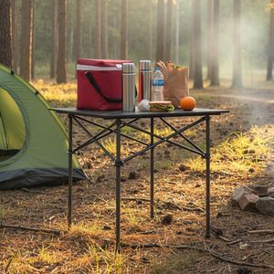 Camping Furniture <b>Portable</b> Roll-Up <b>Table</b> with Carrying Bag for Outdoor Picnics and Trips - Product Image 2