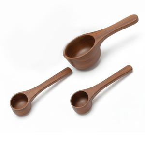 Ustensiles de cuisine en bois compostables, cuillères à poudre en bois, ustensiles de cuisine essentiels, cuillères doseuses pour haricots en gros - Product Image 1