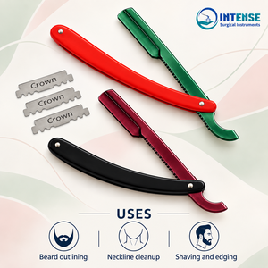 Juego de Navajas de Barbero Profesionales OEM, Navaja Recta de Acero Inoxidable para Barbería - Product Image 3