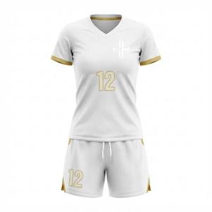Uniforme de Fútbol Blanco para Mujer con Estampado Sublimado y Logotipo Blanco, 100% Poliéster de Alta Calidad, Manga Corta, RIVIAN ATLANTIC - Product Image 2