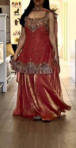 <b>Presenting</b> New Premium Quality With Embroidery Sequence Worked Top-Plazzo And Dupatta Set Fully Stitched Ready To Wear - Product Image 2