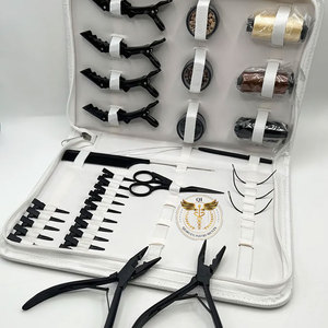 Hair Extension Starter Kit Complete – Micro <b>Ring</b> Tools Set with Pliers Beads Thread <b>Clips</b> Scissors for Professional Salon Use - Product Image 4
