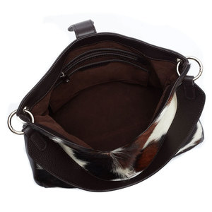 New Fashion Women's Two <b>Straps</b> Adjustable Cowhide Leather Handbag High Quality Custom Logo Waterproof Breathable <b>Shoulder</b> <b>Bag</b> - Product Image 6