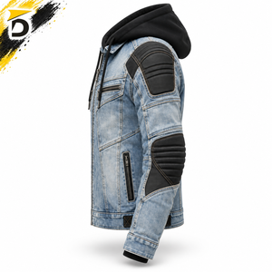 Sweat-shirt en jean Kevlar contemporain alliant une construction robuste, un port confortable et une apparence distincte inspirée du denim - Product Image 4