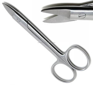 Ciseaux de précision chirurgicaux en acier inoxydable pour couronnes, instrument dentaire droit pour la découpe de couronnes de précision - Product Image 2