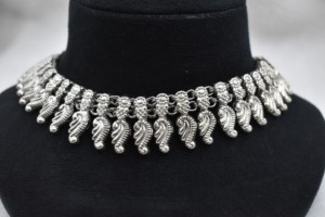 <b>Silver</b> Plated Brass Adjustable <b>Choker</b> Necklace With Chain Hook Women Fashion Jewelry for Wholesale Bulk - Product Image 5