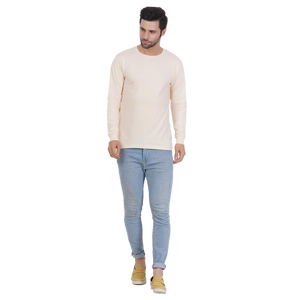 T-shirts à manches longues pour hommes en coton doux, pour un usage quotidien, tissu respirant, coupe confortable, parfaits pour les séances de sport et la course à pied. - Product Image 3