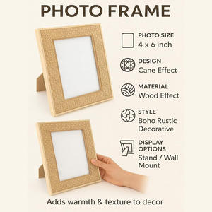 Home <b>Wood</b> Rustic Wooden Photo <b>Frame</b> Rectangular Vertical Tabletop Handmade Decorative <b>Picture</b> <b>Frame</b> - Product Image 2