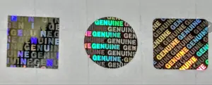 Autocollant holographique personnalisé en gros 2026, impression de sécurité multicolore, matériau PET - Product Image 3