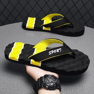 Tongs et claquettes tendance pour hommes, sandales décontractées d'été pour intérieur/extérieur, plage, avec semelle épaisse antidérapante en EVA - Product Image 4