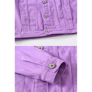 Sustainable Mens Denim Jacket 100%Cotton Fabric Eco Friendly Long Sleeve Jean Coat Soft Breathable Casual Outerwear Mens Wear - Product Image 6