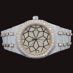 La Mejor Joyería Personalizada para Hombre, Completamente Adornada con Diamantes de Moissanita, Estilo HipHop, Movimiento de Cuarzo, Mecánica - Product Image 6