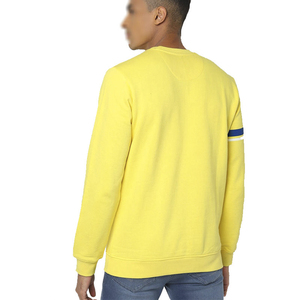 เสื้อสเวตเตอร์คอกลมสีเหลือง แขนยาว สีพื้น สไตล์ลำลอง ผ้าฝ้ายถัก 100% ทรงปกติ ใส่ได้ทุกฤดู - Product Image 3