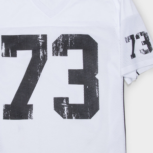 Camiseta de Fútbol Vintage para Hombre de Alta Calidad, Corte Cuadrado, Color Blanco, Manga Corta, Malla de Poliéster, Camisetas de Verano - Product Image 5