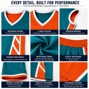 Uniforme de Baloncesto Reversible Personalizado para Adultos, Conjunto de Camiseta de Doble Cara, Transpirable, con Patrón de Puntos, Secado Rápido, Ropa Deportiva - Product Image 6
