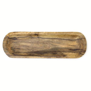 Plateau de service en bois de mangue de forme ovale Assiette de service artisanale sûre pour snack Plateau en bois Bol pour apéritif alimentaire - Product Image 3