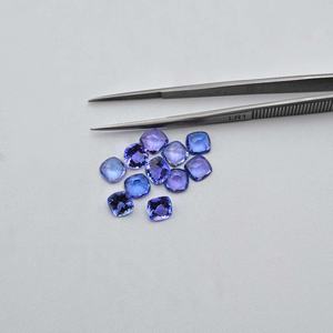 4mm Natural Tanzanite Faceted Coussin Cut Gemstone Pour Bijoux Pierre Semi Précieuse Prix de gros d'usine du fabricant - Product Image 1
