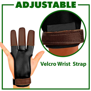 Gants de tir à l'arc à trois doigts, gants professionnels pour tir à l'arc, accessoires de chasse à l'arc, équipement de protection des doigts, recurve - Product Image 5