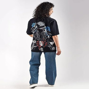 100% algodón en blanco camiseta de gran tamaño 260g Heavy Duty Custom 3D logo hombres polvo Puff impreso camiseta - Product Image 4