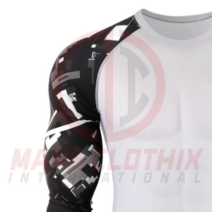 Full Sleeve High Quality Spandex Polyester MMA Rash Guard <b>for</b> <b>Men</b> Custom Printed Bjj Fashion <b>Men</b> Rash Guard - Product Image 4