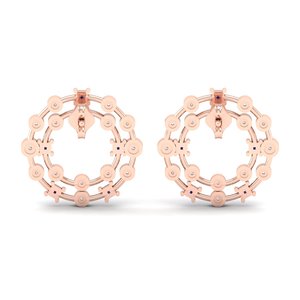 REYES Collection de bijoux pour femmes tendance, boucles d'oreilles créoles en or 14K 18K avec diamants, boucles d'oreilles en saphir bleu 0,3 carat pour femmes - Product Image 4