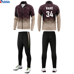 Ensemble de survêtement bleu clair pour homme Bobbin, ensemble de jogging sportif à fermeture éclair intégrale avec poches latérales, polyester respirant, imprimé géométrique printanier - Product Image 3