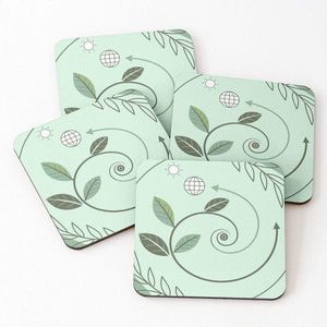 Posavasos de resina con estampado de Meena y diseño floral, hecho a mano para decoración de mesa por blossom craft india - Product Image 1