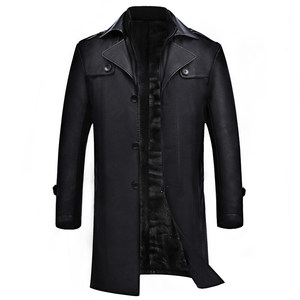 Veste en cuir pour homme GURUNA-Z-INDUSTRY de qualité supérieure, toutes saisons, col en polaire, fermeture éclair, design bicolore, manches longues, coupe-vent - Product Image 5