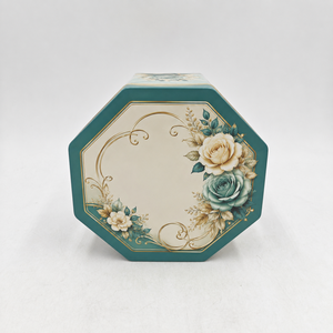 Decorative Octagonal <b>Metal</b> Tin Box for Cookie and Candy Gift <b>Packaging</b> - Product Image 4