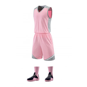 Camiseta de Baloncesto Personalizada para Niños, Uniforme Juvenil Transpirable, Conjunto de Entrenamiento con Estampado por Transferencia de Calor, Lisa, 100% Poliéster - Product Image 1