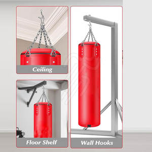 Kit de sac de frappe de boxe au design unique et couleur personnalisée, en nylon et cuir, robuste, hauteur réglable - Prix de gros - Product Image 4