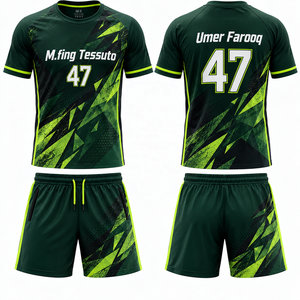 Conjunto Deportivo Personalizado TESSUTO para Hombre, Camiseta de Poliéster con Estampado Geométrico, Protección UV, Secado Rápido, Sublimado, para Entrenamiento de Fútbol - Product Image 1