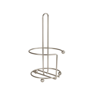 Dispensador de Toallas de Papel con Acabado de Acero Inoxidable - Soporte Vertical para Toallas de Papel con Cesta de Alambre y Patas Elevadas para Encimera - Product Image 1