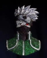 Colgante Grande de Joker con Diamantes Simulados y Moissanita, Estilo Hip Hop, Personalizable, Disponible a un Precio Accesible
