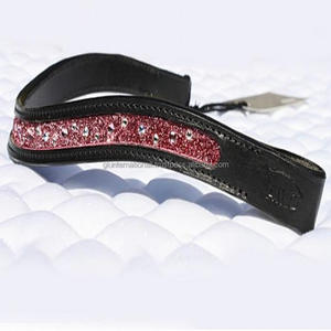 Cristal ostentoso Hotfix-banda de cuero ajustable hecha a mano para cejas de caballo, bandas acolchadas de cuero con canal vacío, con adornos de cristal - Product Image 5