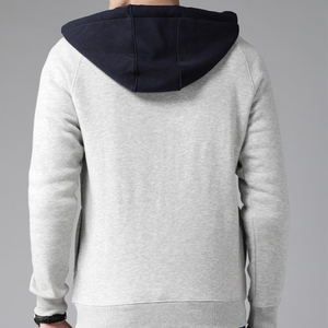 Sudadera con Capucha Oversize para Hombre, Color Sólido, Forro Polar de Algodón, Estilo Casual Otoñal, Corte Regular, Diseño con Bolsillos, Transpirable - Product Image 2