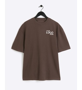 Custom Logo <b>Brown</b> Oversized <b>Tie</b>-Dye Breathable 320g Heavy Cotton Drop Shoulder Men's Streetwear Casual T-Shirt - Product Image 3