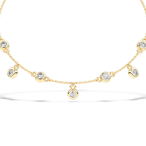 Collar de Diamantes de Corte Redondo Premium con Cadena, Collar de Diamantes Creados en Laboratorio con Certificado IGI para Mujer - Product Image 5