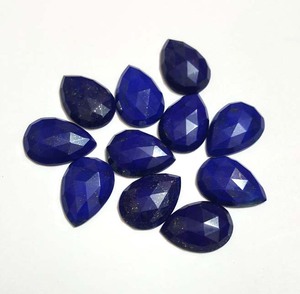 <b>Lapis</b> Faceted Rose Cut Pear Loose Gemstone Bulk Supplier Factory Price Gemstone Fine Quality for Jewelry Making - Product Image 1
