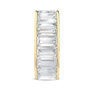 Bague éternelle en diamant de laboratoire taille baguette 7,42 carats, or blanc 14 carats, bijoux fins minimalistes de luxe, idée cadeau pour elle - Product Image 2