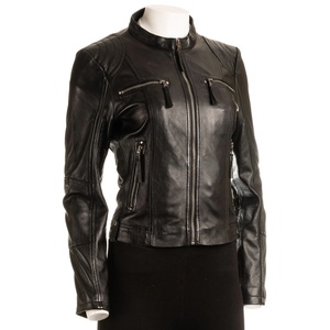 Women Elegant Leather Crop <b>Jacket</b> <b>Short</b> Slim Fit Biker Coat Premium Fashion Outerwear for Winter Casual and Party Wear - Product Image 5