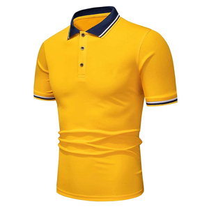 Men polo <b>shirt</b> cotton short sleeve <b>collared</b> <b>t</b>-<b>shirt</b> breathable summer wear slim fit daily outfit casual clothing and office wear - Product Image 1