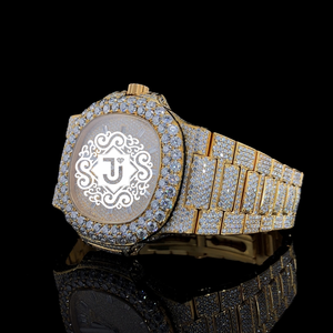 Montre de Luxe en Acier Inoxydable Boîtier Carré 41MM avec Moissanite, Lunette Entièrement Sertie de Cristaux, Mouvement Mécanique ETA, Étanchéité 3 ATM - Offre Spéciale - Product Image 5