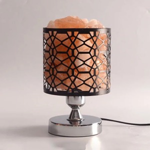 Lampe de table de nuit moderne créative en fer de l'Himalaya en cristal de roche Anion emballé table de chevet décorative traitement raffiné - Product Image 2