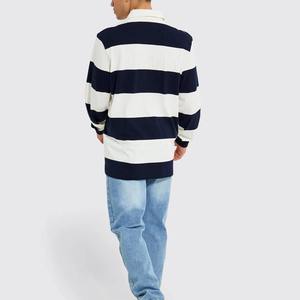 Chemises de rugby à col blanc, manches longues, jersey de rugby pour hommes, noir et blanc, deux tons, meilleure qualité, chemises de rugby - Product Image 3