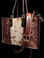 Sac en cuir de style rétro country avec finition classique western Haironn de Divine International, services OEM/ODM disponibles
