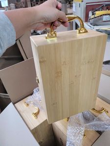 Eco-friendly bamboo wine storage <b>box</b> featuring a smart layout for bottle and accessories Vietchoice - Product Image 3