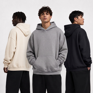 High Quality Unisex Hoodies Plus Size Men's <b>Pullover</b> Drop Shoulder Hoodie Puff Print Custom Printing Plain Blank <b>Jumper</b> Hoodies - Product Image 6