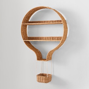 Encantador estante colgante de almacenamiento de libros naturales en forma de corazón para niños, venta al por mayor, estantería de ratán para niños - Product Image 6